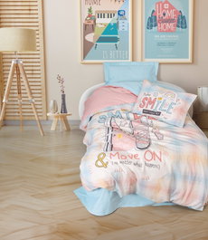 L'essentiel linge de maison Juego de Funda de Edredón Ranforce Young, Algodón, Menta, 160x220 cm